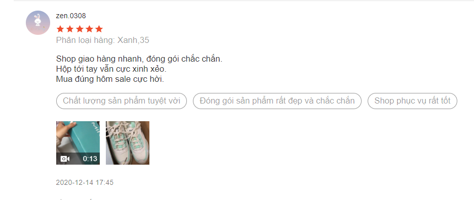 Đánh giá chất lượng giày thể thao nữ MINSU 