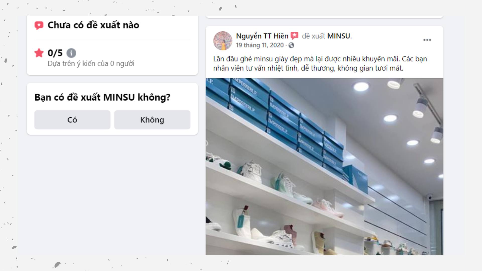 feedback khách hàng về shop giày MINSU