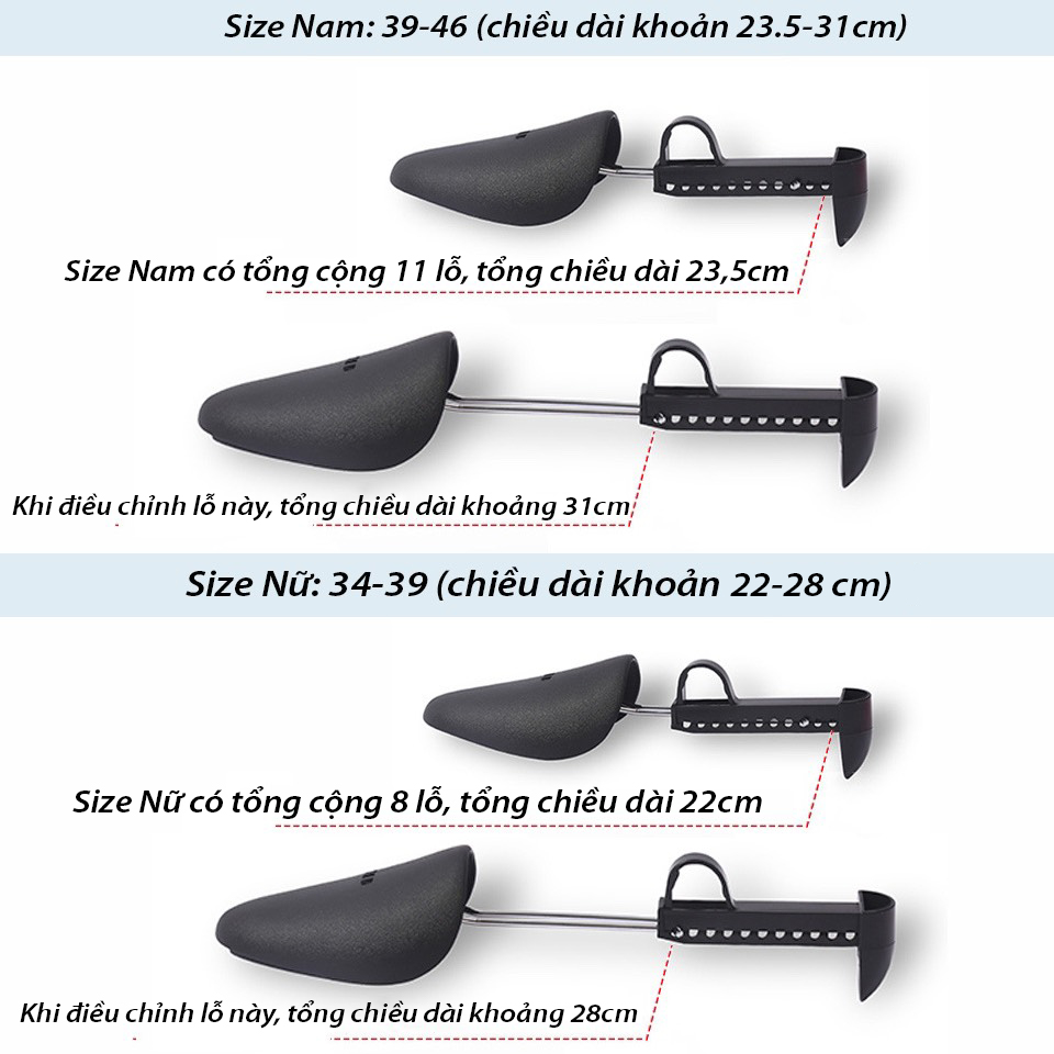 Cây Giữ Form Giày MINSU Shoe Tree M2315 Nam Nữ Tùy Chỉnh Theo Size - Ảnh 4