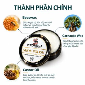 Thành phần xi đánh giày từ thiên nhiên.