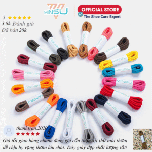 Dây Giày Tròn Chính Hãng Siêu Đẹp MINSU M0601 Bản Tròn 120cm Nhiều Màu Sắc Cho Các Loại Giày Thể Thao Sneaker Nam Nữ