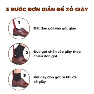 Alternative view of Cây Đón Gót Giày MINSU Shoehorn M2466 Dụng Cụ Hỗ Trợ Mang Xỏ Giày Bằng Gỗ Sồi, Gỗ Óc Chó Cao Cấp Dành Cho Nam Nữ