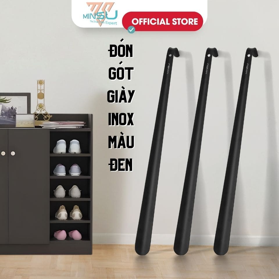 Cây Đón Gót Giày MINSU Shoehorn M2435 Dụng Cụ Hỗ Trợ Mang Xỏ Giày Bằng Inox Dành Cho Nam Nữ - Ảnh 3