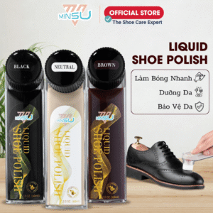 Xi Nước Đánh Giày MINSU Liquid Shoe Polish M7938 Phục Hồi Màu, Đánh Bóng, Dưỡng & Bảo Vệ Giày Da, Túi Da, Nội Thất Ô Tô.