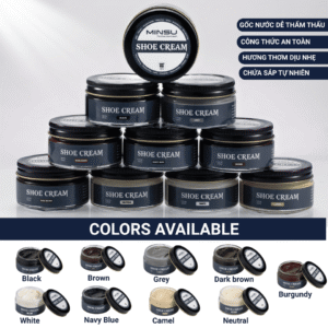 Xi Kem Đánh Giày MINSU Shoe Cream M7948 Giúp Phục Hồi Màu, Đánh Bóng, Dưỡng và Bảo Vệ Cho Giày, Đồ Da, Ghế Sofa,Nội Thất